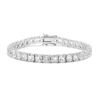 Brazalete en plata con Topacio blanco