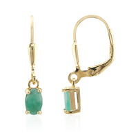 Pendientes en plata con Esmeralda de Brasil