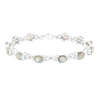 Brazalete en plata con Labradorita
