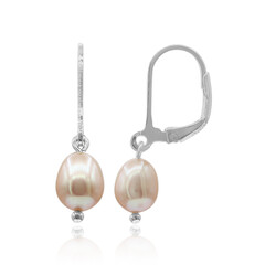 Pendientes en plata con Perla Freshwater (TPC)