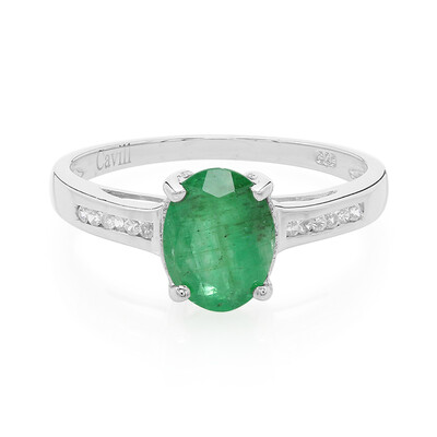 Anillo en plata con Esmeralda de Bahía
