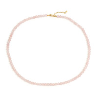 Collar en plata con Cuarzo rosa