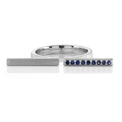 Anillo en plata con Zafiro azul