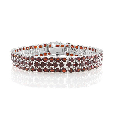 Brazalete en plata con Granate de Mozambique