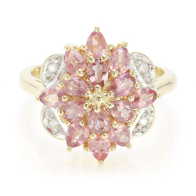 Anillo en oro con Zafiro Padparascha no calentado (AMAYANI)