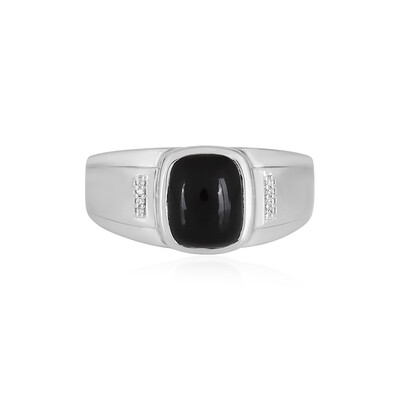 Anillo de hombre en plata con Ónix negro