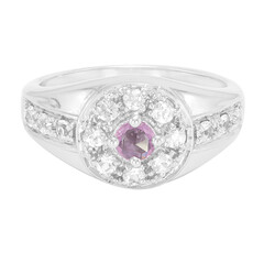 Anillo en plata con Zafiro de Ceilán púrpura no calentado