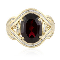 Anillo en oro con Rodolita frambuesa (de Melo)