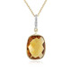 Collar en oro con Citrino Brandy