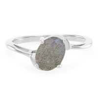 Anillo en plata con Labradorita