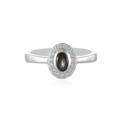 Anillo en plata con Zafiro estrella negra