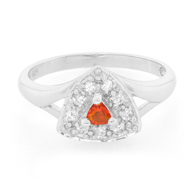 Anillo en plata con Ópalo de fuego de Querétaro