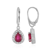 Pendientes en plata con Rubí de Madagascar