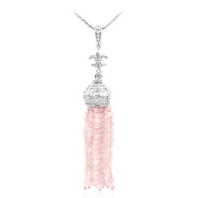 Collar en plata con Cuarzo rosa (Dallas Prince Designs)