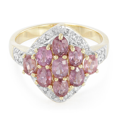 Anillo en oro con Zafiro Padparascha no calentado (AMAYANI)