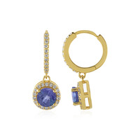Pendientes en plata con Tanzanita
