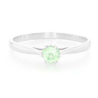 Anillo en plata con Cianita menta