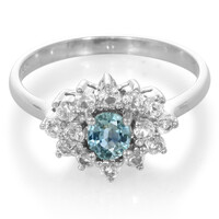 Anillo en plata con Zafiro verde