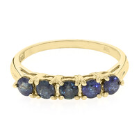 Anillo en plata con Zafiro azul birmano