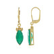 Pendientes en plata con Ónix verde