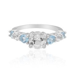 Anillo en plata con Topacio blanco