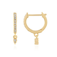 Pendientes en plata con Diamante I4 (J)