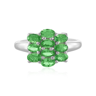 Anillo en plata con Tsavorita
