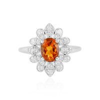 Anillo en plata con Citrino de Madeira