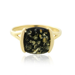 Anillo en plata con Ámbar báltico