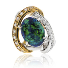 Anillo en platino con Ópalo negro (CIRARI)