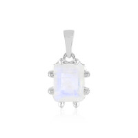 Colgante en plata con Piedra de Luna arcoíris