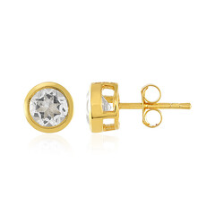Pendientes en plata con Topacio blanco
