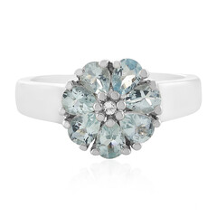 Anillo en plata con Aguamarina