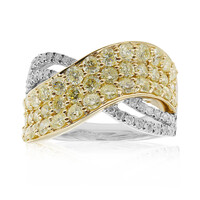 Anillo en oro con Diamante amarillo SI2 (CIRARI)
