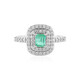 Anillo en plata con Esmeralda de Rusia