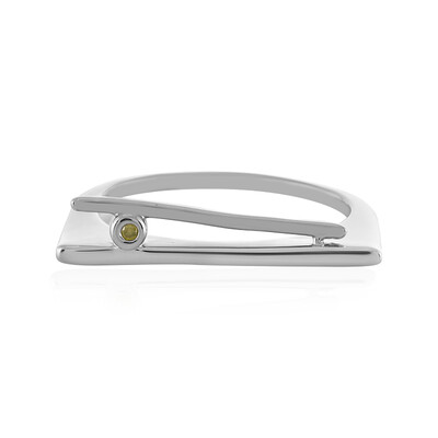 Anillo en plata con Diamante I3 amarillo (MONOSONO COLLECTION)