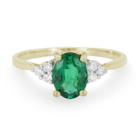 Anillo en plata con Esmeralda de Rusia AAA