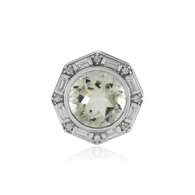 Colgante en plata con Amatista verde (MONOSONO COLLECTION)