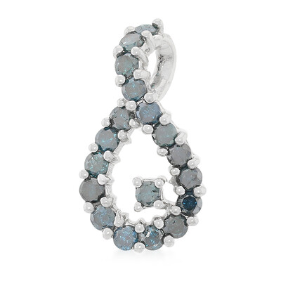 Colgante en plata con Diamante fantasía