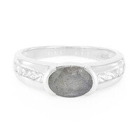 Anillo en plata con Labradorita