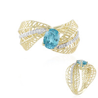 Anillo en oro con Zircón de Ratanak Kirí (Ornaments by de Melo)