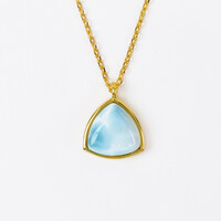 Collar en plata con Larimar