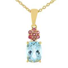 Collar en plata con Topacio azul cielo