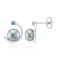 Pendientes en plata con Perla plateada Freshwater (TPC)