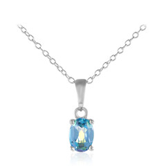 Collar en plata con Topacio mísitico azul paloma