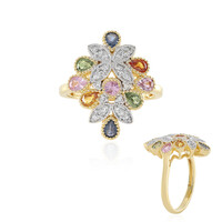 Anillo en plata con Zafiro amarillo