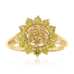 Anillo en oro con Zafiro amarillo