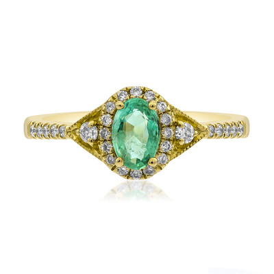 Anillo en oro con Esmeralda de Zambia AAA (CIRARI)