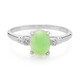 Anillo en plata con Crisoprasa imperial