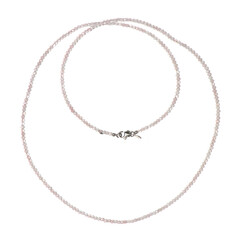 Collar en plata con Cuarzo rosa